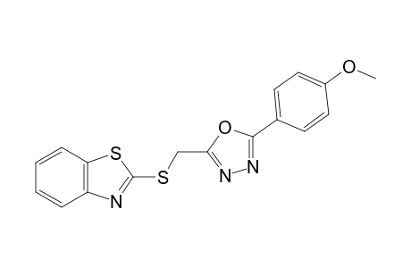 5-[(2-Benzothiazolyl)thio]methyl-2-(4-methoxyphenyl)-1,3,4-oxadiazole