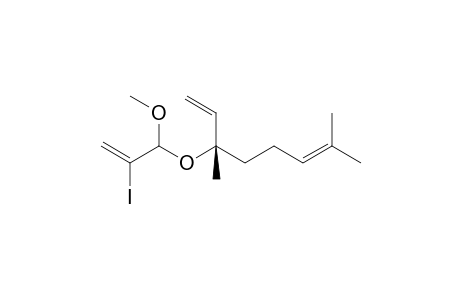3,7-Dimethyl-3-(1-methoxy-2-iodoprop-2-enoxy)octa-1,6-diene