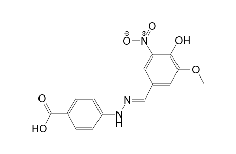 4-[(2E)-2-(4-hydroxy-3-methoxy-5-nitrobenzylidene)hydrazino]benzoic acid