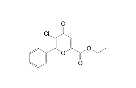 5-chloro-4-oxo-6-phenyl-4H-pyran-2-carboxylic acid, ethyl ester