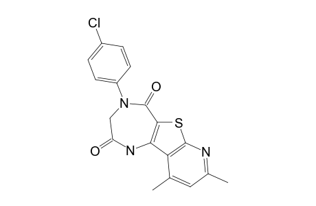4-(4-Chlorophenyl)-8,10-dimethyl-3,4-dihydro-1H-pyrido[3',2':4,5]thieno[3,2-e][1,4]diazepine-2,5-dione