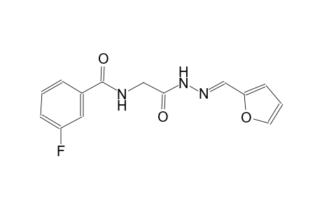 3-fluoro-N-{2-[(2E)-2-(2-furylmethylene)hydrazino]-2-oxoethyl}benzamide