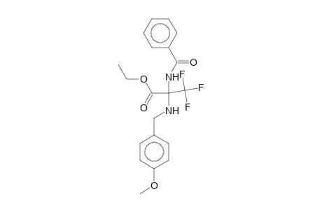Ethyl 2-benzamido-3,3,3-trifluoro-2-(4-methoxybenzylamino)propionate