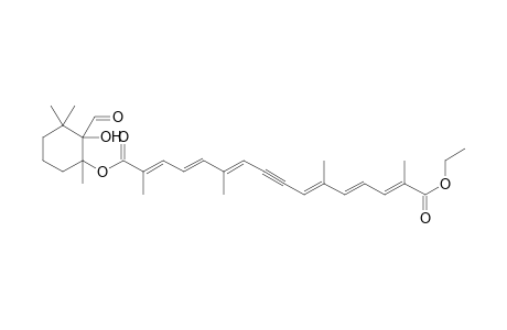 2,6,11,15-Tetramethyl-2(E),4(E),6(E),10(E),12(E),14(E)-hexadecahexaen-8-en-diacid-16-ethyl-1-(2-formyl-2-hydroxy-1,3,3-trimethyl-cyclohexyl)-ester