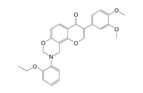 4H,8H-pyrano[2,3-f][1,3]benzoxazin-4-one, 3-(3,4-dimethoxyphenyl)-9-(2-ethoxyphenyl)-9,10-dihydro-