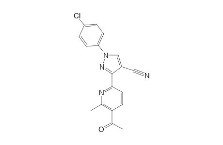 3-(5-ACETYL-6-METHYLPYRIDIN-2-YL)-1-(4-CHLOROPHENYL)-1H-PYRAZOLE-4-CARBONITRILE