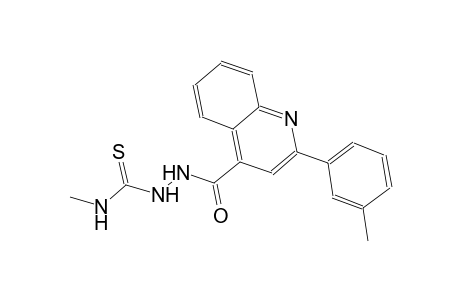 N-methyl-2-{[2-(3-methylphenyl)-4-quinolinyl]carbonyl}hydrazinecarbothioamide
