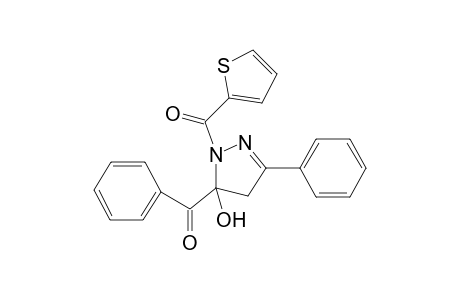 (5-Benzoyl-5-hydroxy-3-phenyl-4,5-dihydro-1H-pyrazol-1-yl)(thien-2-yl)methanone