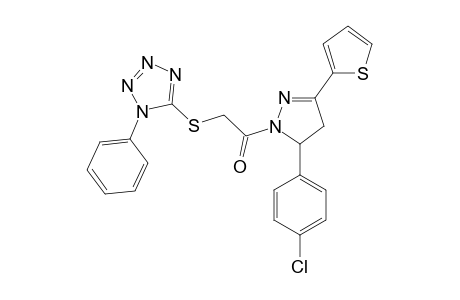 1-[(1-PHENYL-1H-TETRAZOL-5-YL)-THIOACETYL]-3-(2-THIENYL)-5-(4-CHLOROPHENYL)-2-PYRAZOLINE