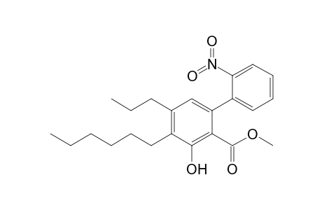 Methyl 4-hexyl-3-hydroxy-2'-nitro-5-propylbiphenyl-2-carboxylate