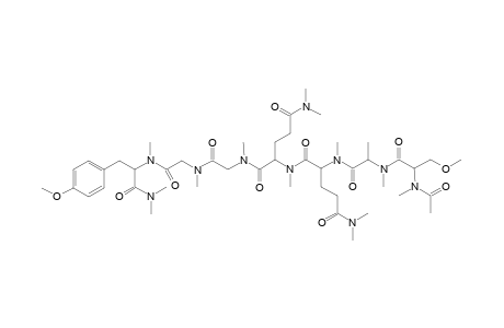 L-Tyrosinamide, N-acetyl-N,O-dimethyl-L-seryl-N-methyl-L-alanyl-N,N,N2-trimethyl-L-gl utaminyl-N,N,N2-trimethyl-L-glutaminyl-N-methylglycyl-N-methylglycyl- N,N,N.alpha.,O-tetramethyl-