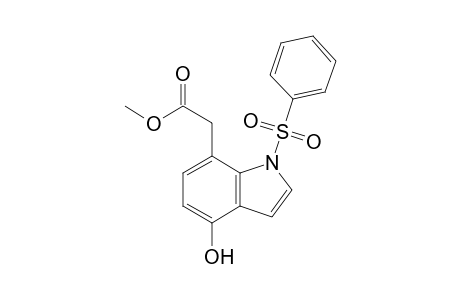 Methyl 4-Hydroxy-1-(phenylsulfonyl)-1H-indole-7-acetate
