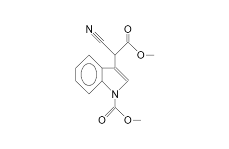 2-Cyano-2-(1-methoxycarbonyl-indol-3-yl)-acetic acid, methyl ester
