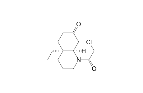 7(1H)-Quinolinone, 1-(chloroacetyl)-4a-ethyloctahydro-, cis-(.+-.)-