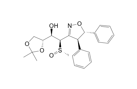 (Rs,4S,5S,1'R*,2R*,3'R)-4,5-Diphenyl-3-(2'-hydroxy-3',4'-isopropylidenedioxy-1'-methylsulfinyl)butylisoxazoline