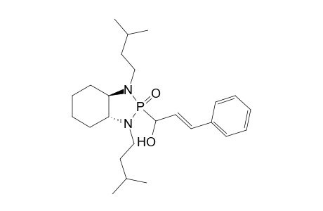 2-(1'-Hydroxy-3'-phenyl-(E)-prop-2'-enyl)-2,3,3a,4,5,6,7,7a-octahydro-1,3-bis(3-methylbutyl)-1H-1,3,2-benzodiazaphosphole 2-Oxide