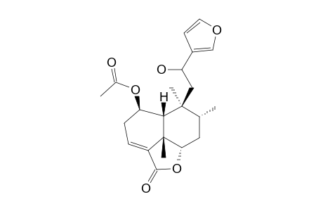 1-BETA-ACETOXY-12-HYDROXY-15,16-EPOXY-CIS-ClERODA-3,13-(16),14-TRIENE-18,16-OLIDE