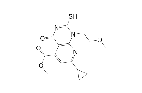 pyrido[2,3-d]pyrimidine-5-carboxylic acid, 7-cyclopropyl-1,4-dihydro-2-mercapto-1-(2-methoxyethyl)-4-oxo-, methyl ester