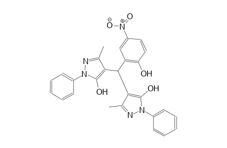 4,4'-((2-hydroxy-5-nitrophenyl)methylene)bis(3-methyl-1-phenyl-1H-pyrazol-5-ol)