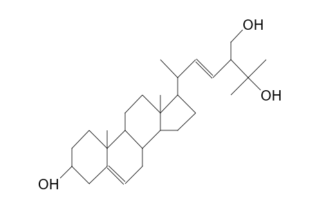 (22E,24R)-24-Methyl-cholesta-5,22-diene-3b,25,28-triol