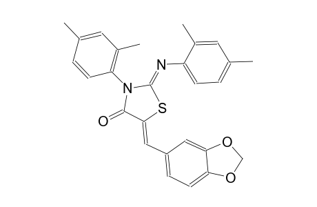 (2Z,5Z)-5-(1,3-benzodioxol-5-ylmethylene)-3-(2,4-dimethylphenyl)-2-[(2,4-dimethylphenyl)imino]-1,3-thiazolidin-4-one