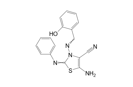 5-Amino-3-[(2-hydroxybenzylidene)amino]-2-phenylimino-2,3-dihydro-thiazole-4-carbonitrile