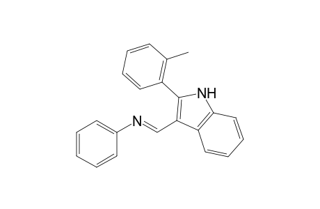 N-[(2-(o-Methylphenyl)-1H-indole-3-yl)methylene]benezeamine