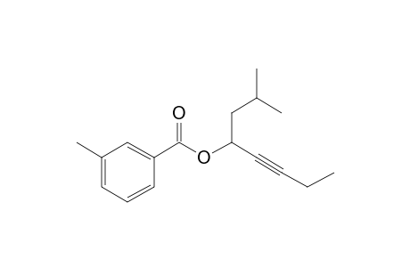 1-Isobutyl-2-pentynyl 3-methylbenzoate