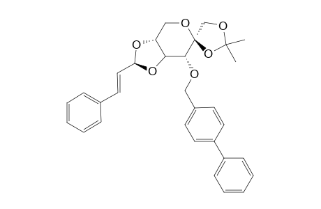1,2-O-Isopropylidene-3-O-(p-phenylbenzyl)-4,5-O-[(1'S)-trans-3'-phenyl-2'-propen-1'-yl]-.beta.-D-fluctopyranose
