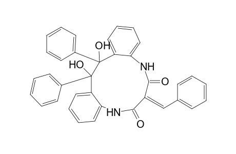 5H-Dibenzo[f,j][1,5]diazacycloundecine-6,8(7H,9H)-dione, 14,15-dihydro-14,15-dihydroxy-14,15-diphenyl-7-(phenylmethylene)-