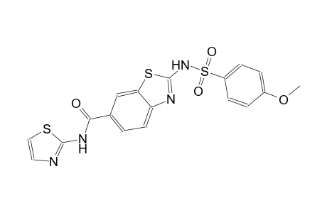 6-benzothiazolecarboxamide, 2-[[(4-methoxyphenyl)sulfonyl]amino]-N-(2-thiazolyl)-