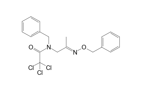 2,2,2-trichloro-N-[(2E)-2-phenylmethoxyiminopropyl]-N-(phenylmethyl)acetamide