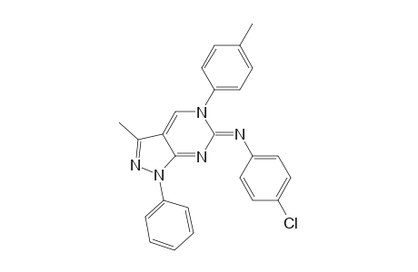 6-[(4-chlorophenyl)imino]-3-methyl-1-phenyl-5-(4-methylphenyl)-5,6-dihydro-1H-pyrazolo[3,4-d]pyrimidine