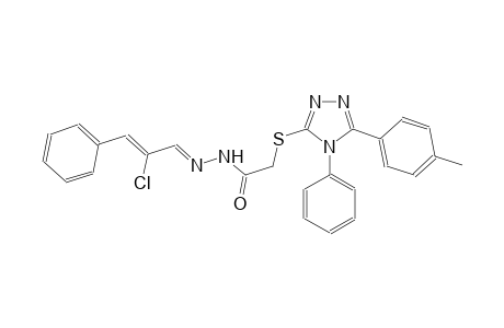 acetic acid, [[5-(4-methylphenyl)-4-phenyl-4H-1,2,4-triazol-3-yl]thio]-, 2-[(E,2Z)-2-chloro-3-phenyl-2-propenylidene]hydrazide