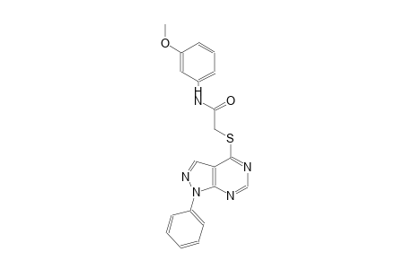 N-(3-methoxyphenyl)-2-[(1-phenyl-1H-pyrazolo[3,4-d]pyrimidin-4-yl)sulfanyl]acetamide