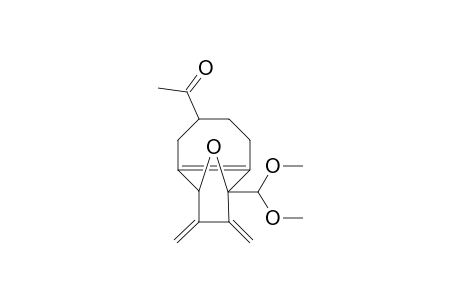 (1RS,4SR,8SR)-8-dimethoxymethyl-9,10-dimethylidene-11-oxatricyclo[6.2.1.0(2,7)]undec-2(7)-en-4-exo-yl methyl ketone