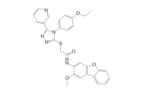 2-{[4-(4-ethoxyphenyl)-5-(3-pyridinyl)-4H-1,2,4-triazol-3-yl]sulfanyl}-N-(2-methoxydibenzo[b,d]furan-3-yl)acetamide