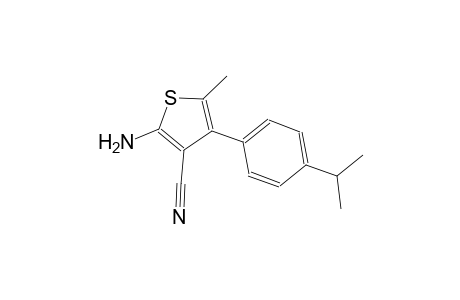 2-amino-4-(4-isopropylphenyl)-5-methyl-3-thiophenecarbonitrile