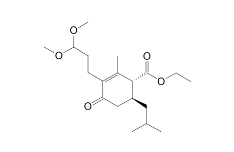 trans-Ethyl 3-(3,3-Dimethoxypropyl)-6-isobutyl-2-methyl-4-oxocyclohex-2-ene-1-carboxylate