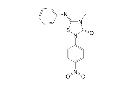 4-METHYL-2-(4-NITROPHENYL)-5-PHENYLIMINO-1,2,4-THIADIAZOLIDINE-3-ONE