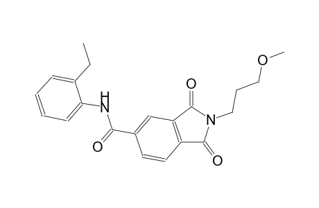 N-(2-ethylphenyl)-2-(3-methoxypropyl)-1,3-dioxo-5-isoindolinecarboxamide