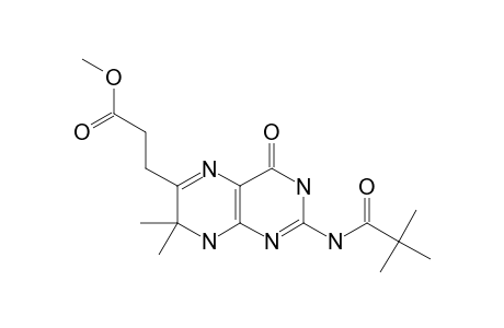 7,8-DIHYDRO-7,7-DIMETHYL-2-PIVALOYLAMINO-6-(2-METHOXYCARBONYLETHYL)-PTERIDIN-4(3H)-ONE