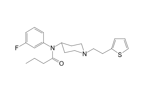 N-(3-Fluorophenyl)-N-(1-[2-(thiophen-2-yl)ethyl]piperidin-4-yl)butanamide
