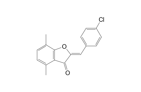 (2Z)-2-(4-chlorobenzylidene)-4,7-dimethyl-benzofuran-3-one