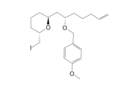 (2S,6S)-2-(iodomethyl)-6-[(2S)-2-(4-methoxybenzyl)oxyhept-6-enyl]tetrahydropyran