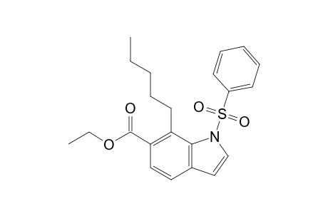 Ethyl 7-pentyl-1-phenylsulfonylindole-6-carboxylate