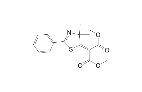 Dimethyl (4,5-dihydro-4,4-dimethyl-2-phenyl-1,3-thiazol-5-ylidene)malonate