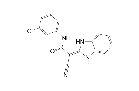 N-(3-chlorophenyl)-2-cyano-2-(1,3-dihydro-2H-benzimidazol-2-ylidene)acetamide