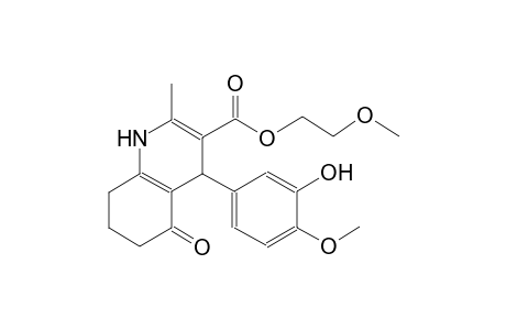 Quinoline-3-carboxylic acid, 1,4,5,6,7,8-hexahydro-4-(3-hydroxy-4-methoxyphenyl)-2-methyl-5-oxo-, 2-methoxyethyl ester