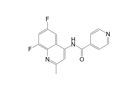4-pyridinecarboxamide, N-(6,8-difluoro-2-methyl-4-quinolinyl)-